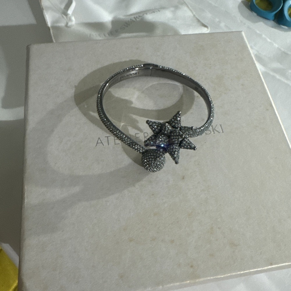 Atelier Swarovski Kalix Spiral Cuff Bracelet Pink Size M #5298558 - Picture 2 of 7